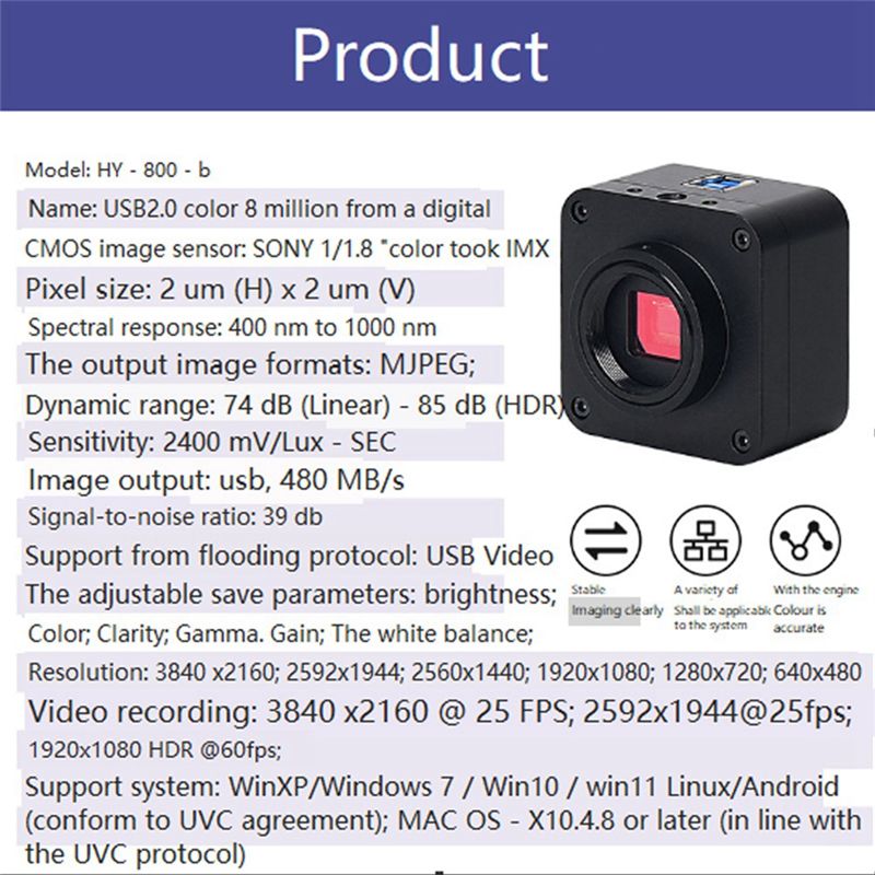 【A17Z】Microscope Camera Kit Mi - đánh giá và giá 4K Microscope Camera Sony Sensor